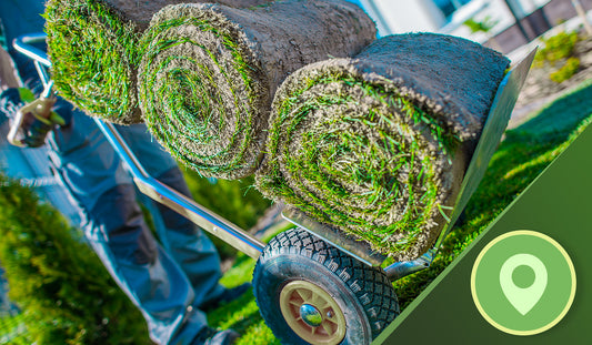 Sod being moved 